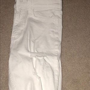 Hollister high rise white jeans